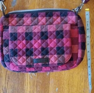Vera Bradley Pink and Black Quilted Crossbody Bag
